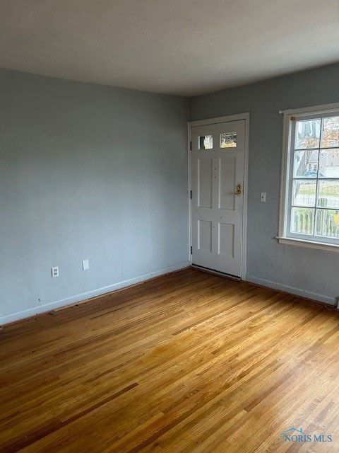 entrance foyer featuring light hardwood / wood-style flooring