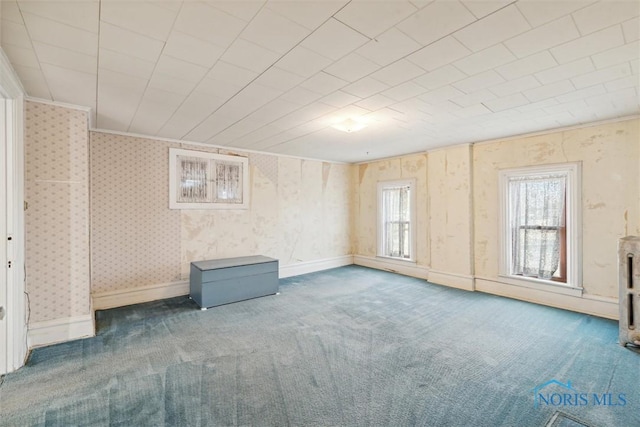 interior space with ornamental molding