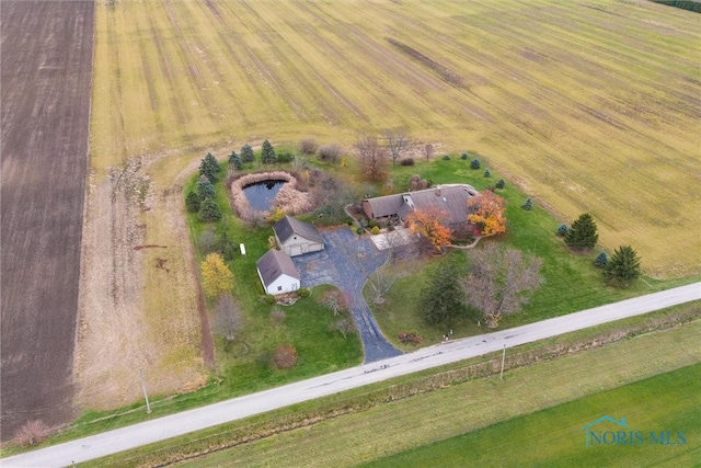 bird's eye view featuring a rural view