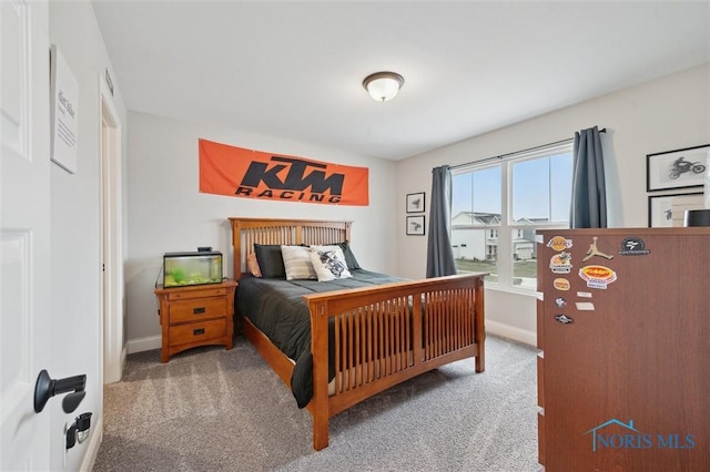 bedroom featuring carpet