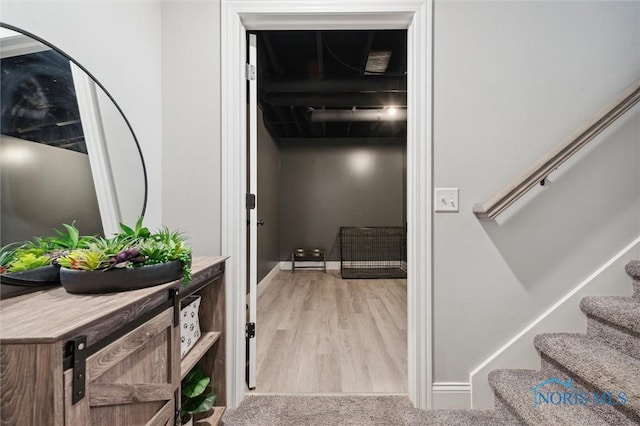 interior space featuring light hardwood / wood-style floors