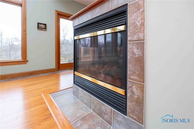 interior details with hardwood / wood-style floors