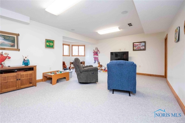 view of carpeted living room