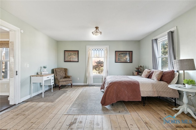 bedroom featuring light hardwood / wood-style flooring