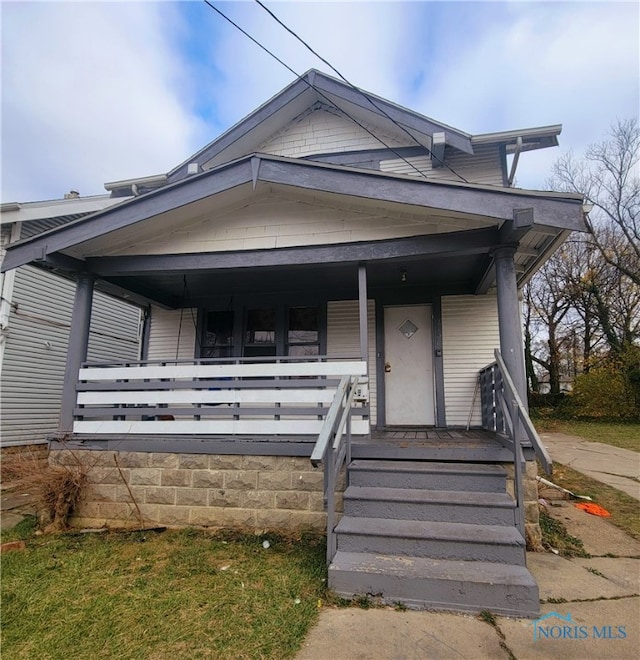 bungalow with covered porch