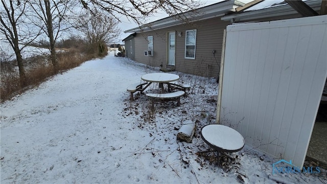 view of snowy yard