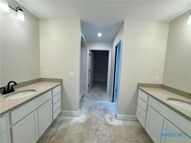 bathroom with vanity