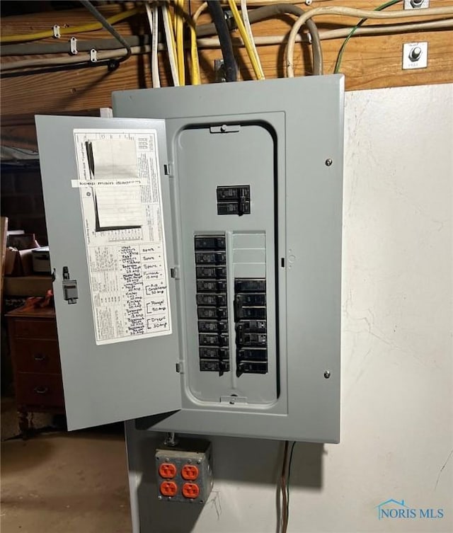 utility room featuring electric panel