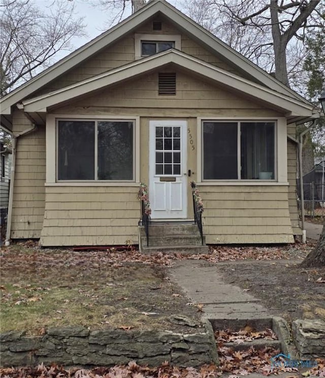 view of bungalow-style home