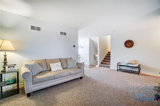 view of carpeted living room