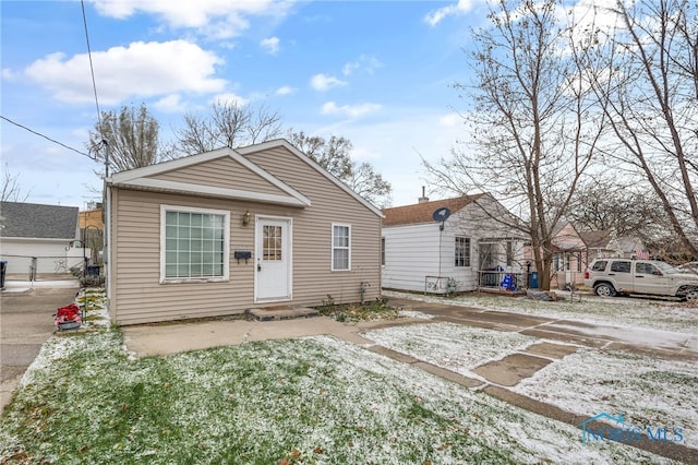 view of bungalow