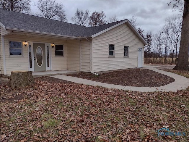 view of front of property with a porch