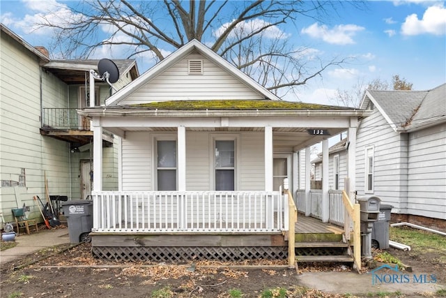 exterior space with a porch