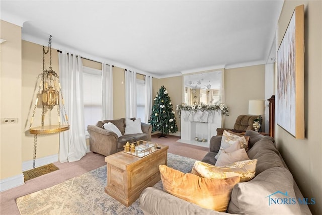 view of carpeted living room