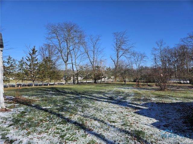 view of yard featuring a rural view