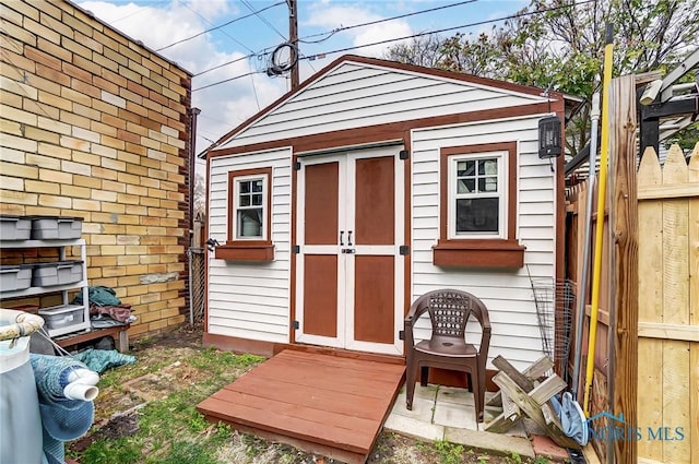 view of outbuilding