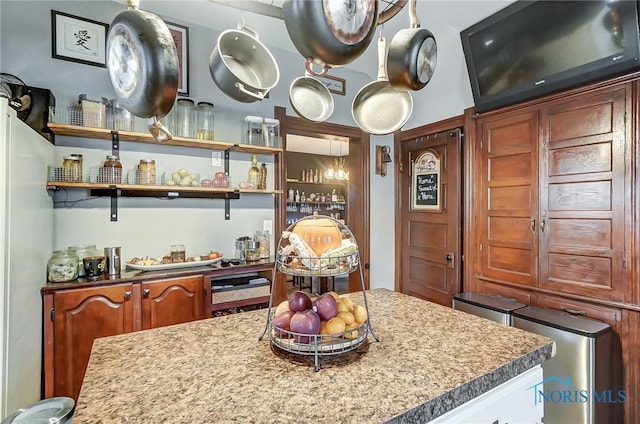 kitchen featuring white refrigerator