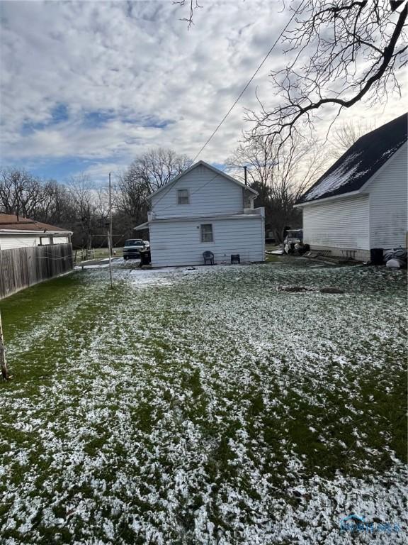 view of snowy yard