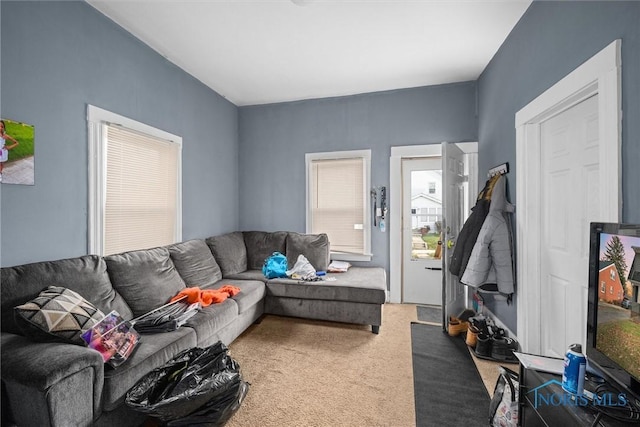 view of carpeted living room