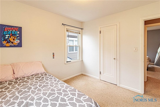 bedroom with carpet flooring