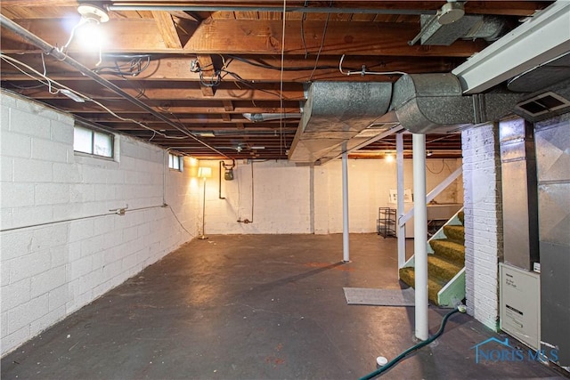 view of basement