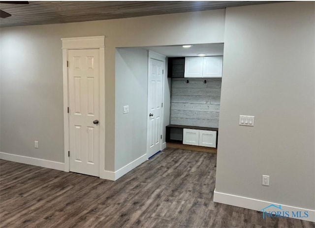 interior space featuring dark hardwood / wood-style flooring