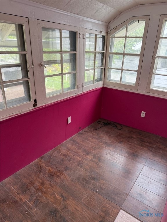4127 Burnham Ave, Toledo, OH 43612 - unfurnished sunroom with plenty of natural light and vaulted ceiling