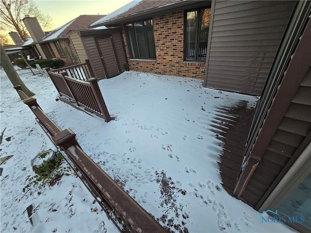 view of snowy yard