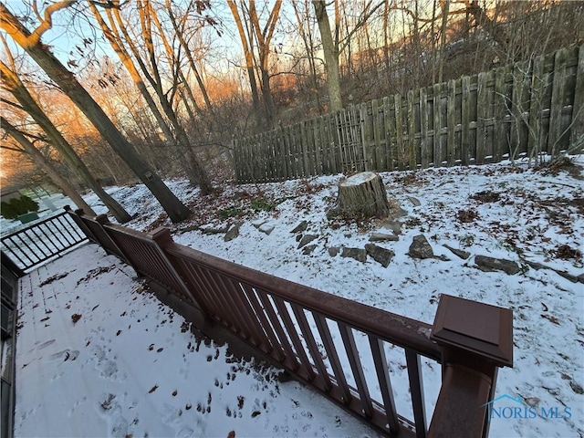 view of snowy yard