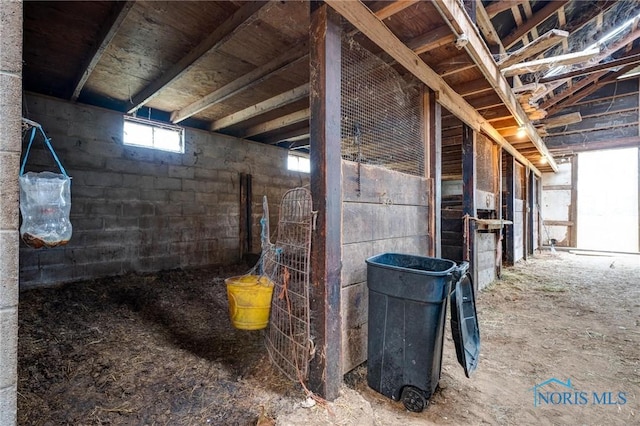 view of horse barn