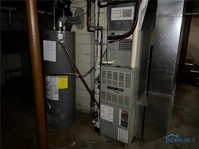 utilities featuring heating unit and water heater