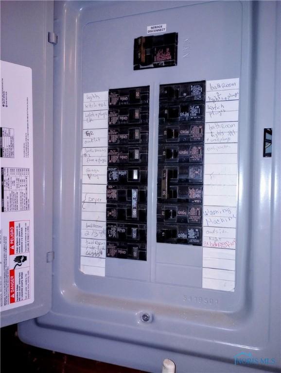 utility room featuring electric panel