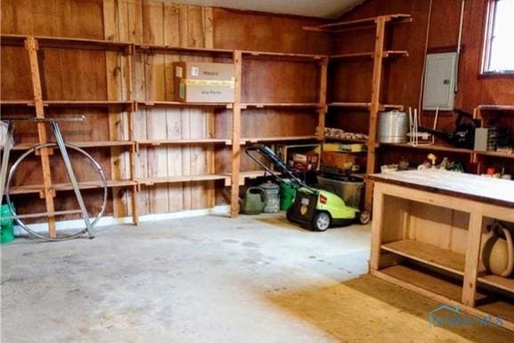 storage room with electric panel