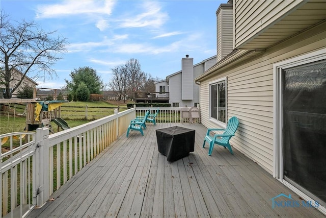 view of wooden terrace