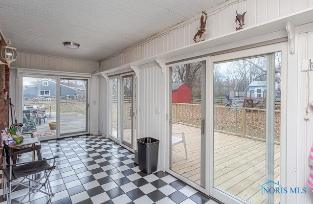 view of sunroom