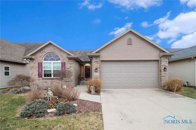 single story home featuring a garage