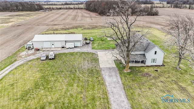 bird's eye view featuring a rural view