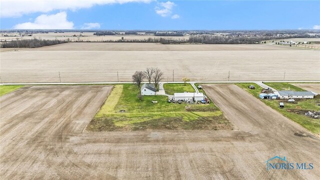 bird's eye view with a rural view