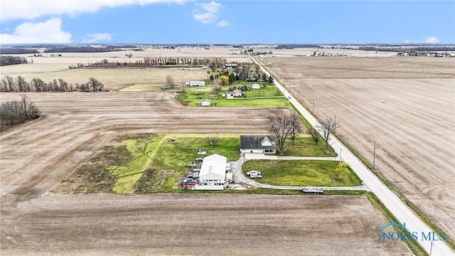 bird's eye view featuring a rural view