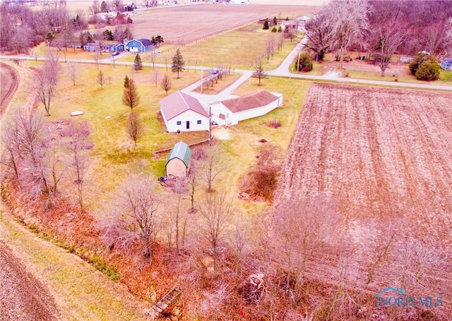 drone / aerial view featuring a rural view