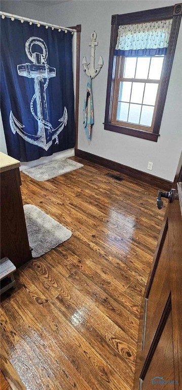 interior space featuring wood-type flooring