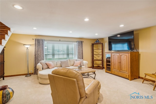 view of carpeted living room