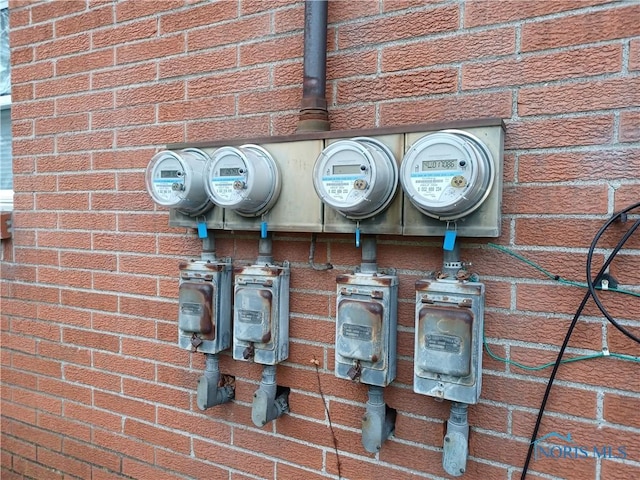 1719 W Bancroft St, Toledo, OH 43606 - exterior view of electric meter and brick siding