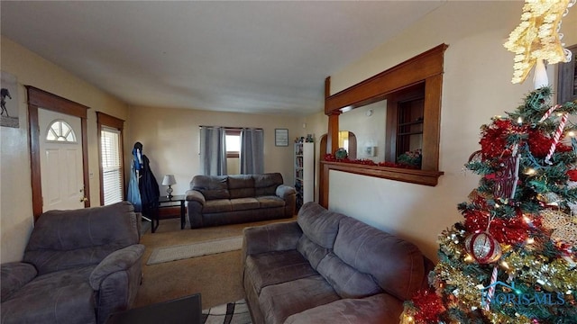 view of carpeted living room