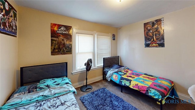 bedroom featuring carpet flooring