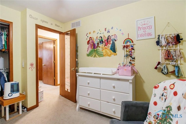 view of carpeted bedroom