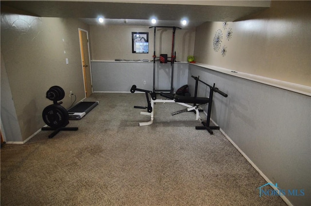 view of workout area