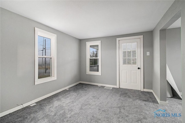 interior space with carpet floors