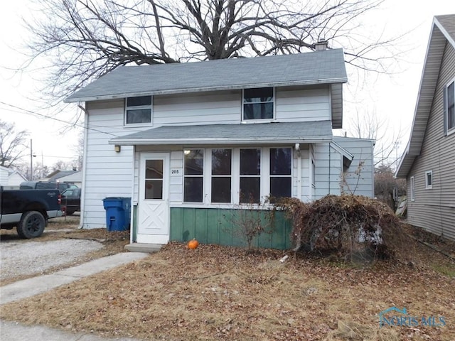 view of front of home