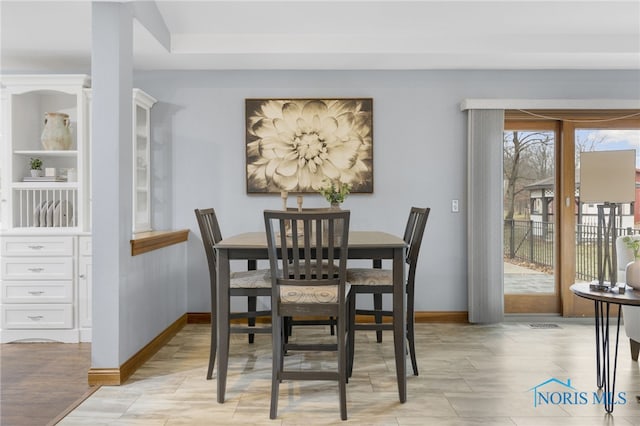 view of dining room